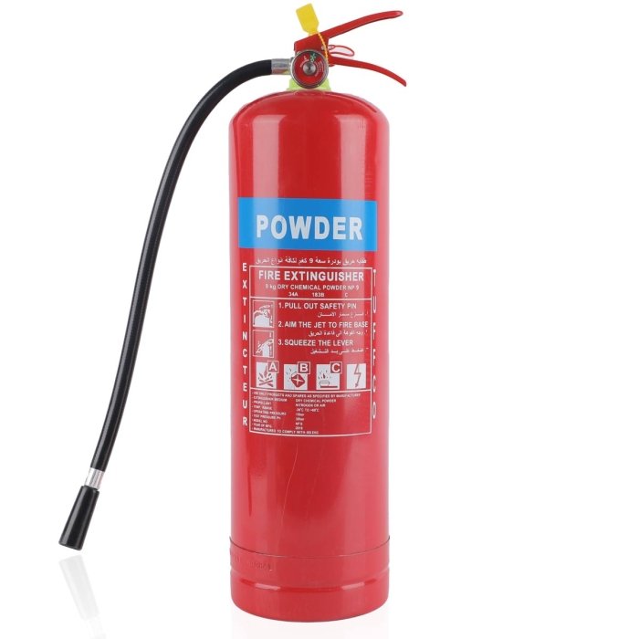 Extincteur à Poudre ABC de 9 kg – Protection efficace contre les feux de classe A, B et C