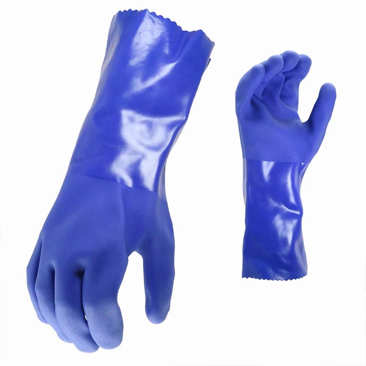 Gants chimiques à manches longues en PVC