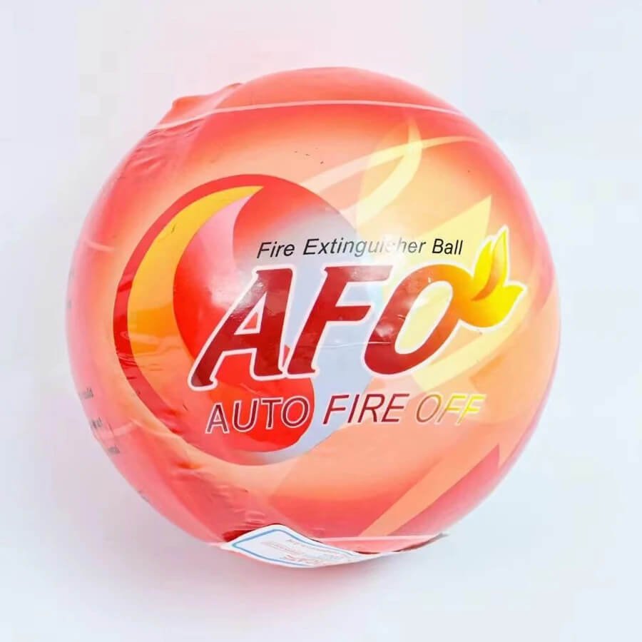 boule d'extinction d'incendie (1) Boule d’extinction d’incendie de 1,3 kg, de couleur rouge, conçue pour éteindre les incendies de manière simple et efficace.