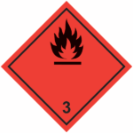 Plaque transport cl. 3 Liquides inflammables N3 par 100