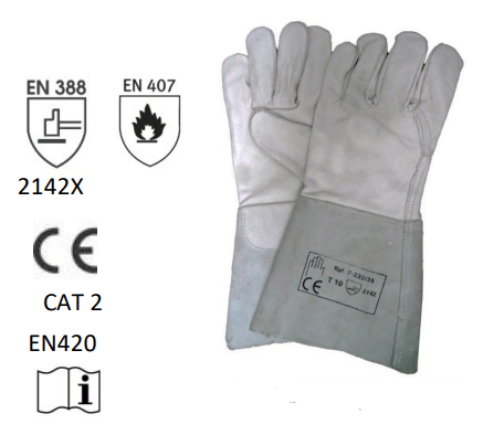 Gants de soudeur en peau de bovin